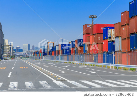 品川碼頭_國際貨運集裝箱 品川碼頭_國際貨運集裝箱 52963408