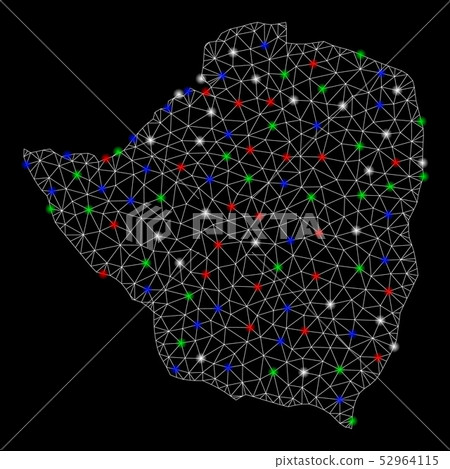 Bright Mesh Network Zimbabwe Map with Flash Spots 52964115