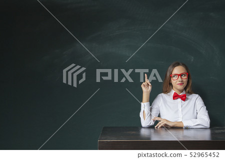 Businesswoman at Blackboard Businesswoman at Blackboard 52965452