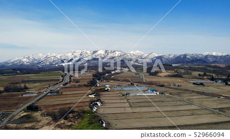 Aerial view Hokkaido mountains Trigoni Torigoe Suminejiri Pinnesiri snow 52966094