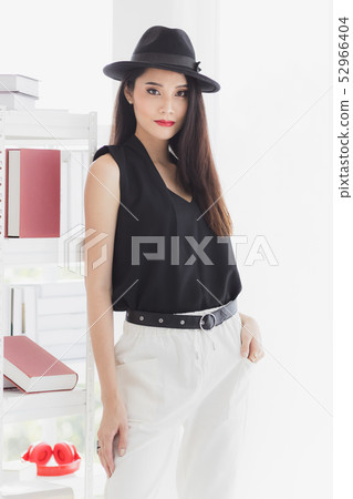 Asian model woman standing and pompous.. 52966404