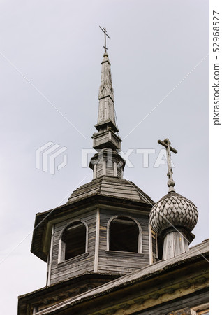 Cupola of old wooden church Cupola of old wooden church 52968527