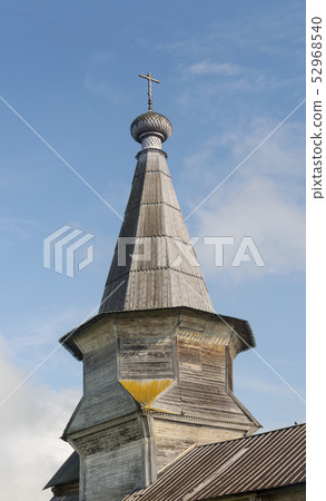 Cupola of old wooden church in Northern Russia Cupola of old wooden church in Northern Russia 52968540