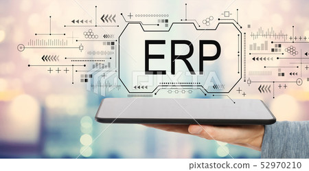 Enterprise resource planning with tablet computer  52970210