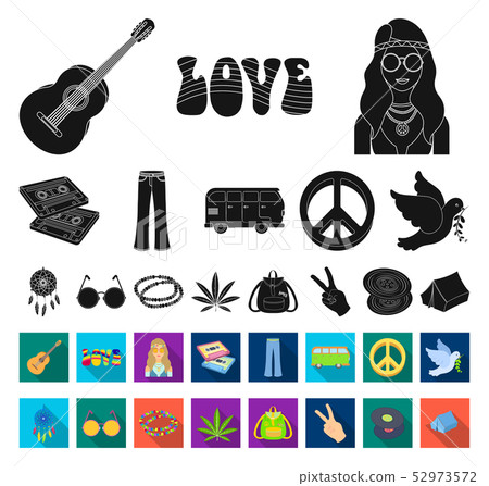 Happy and attribute black,flat icons in set collection for design. Happy and accessories vector Happy and attribute black,flat icons in set collection for design. Happy and accessories vector 52973572