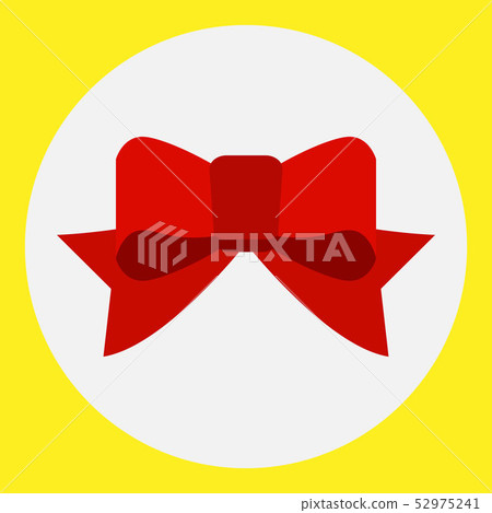 Red bow isolated on white background - Stock Illustration [52975241 ...