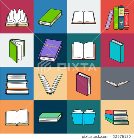Book in the binding cartoon icons in set collection for design. Printed products vector symbol stock 52976120