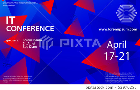 Conference announcement design template. 52976253