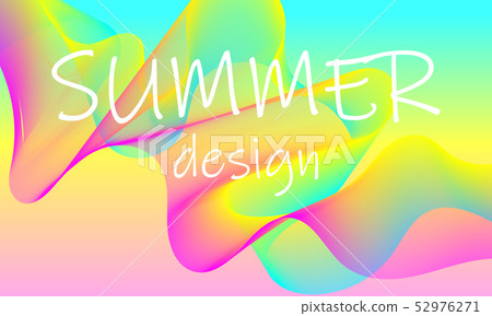 Summer background abstract. Flow shapes design. 52976271
