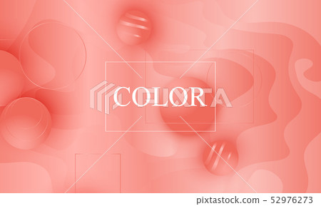 Coral color background. Fluid shapes pattern. Coral color background. Fluid shapes pattern. 52976273