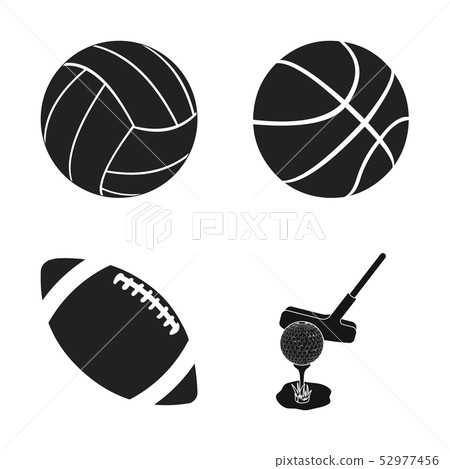 Isolated object of ball and soccer sign. Set of... - Stock Illustration ...
