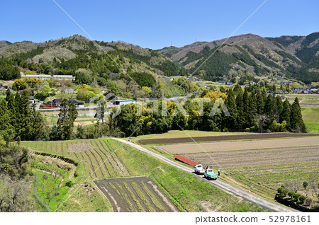 Rural landscape of Kyoto Tamba town in spring 52978161