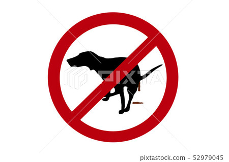 Forbidden signboard for dog owners 52979045