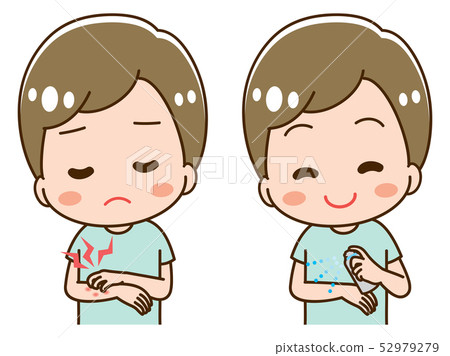 Insect bite boy 52979279