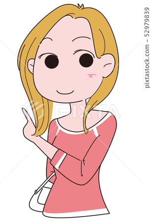 時尚的年輕女子 時尚的年輕女子 52979839