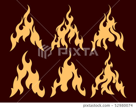 Bonfire icon set. Design element 52980074