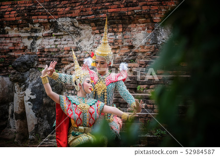 Art culture Thailand Dancing in masked khon in 52984587