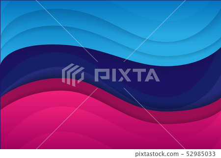 Abstract paper layers, pink and blue waves background Abstract paper layers, pink and blue waves background 52985033