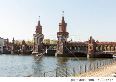 Oberbaum bridge in Berlin, Germany. Oberbaum bridge in Berlin, Germany. 52985657