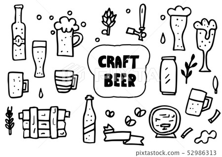 Craft Beer Elements Set Vector Illustration Stock Illustration