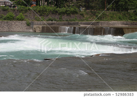 Heavy Current Kurobe River Toyama Prefecture May Heavy Current Kurobe River Toyama Prefecture May 52986383