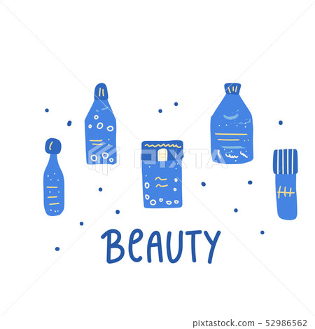 Beauty supplies set. Vector design illustration. 52986562
