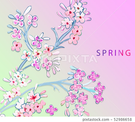 Elegant beautiful colorful floral illustration 52986658