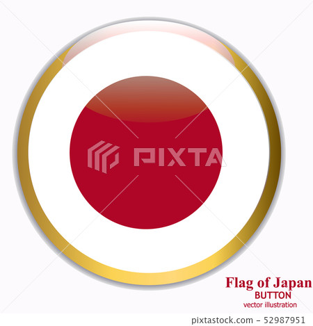 Button with flag of Japan. Vector. - Stock Illustration [52987951] - PIXTA