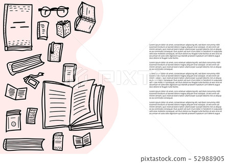 Book concept. Vector illustration in doodle style. Book concept. Vector illustration in doodle style. 52988905