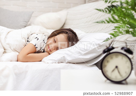 Cute little child girl sleeping 52988907
