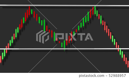 Double Top Stock Chart Pattern 3D Illustration 52988957