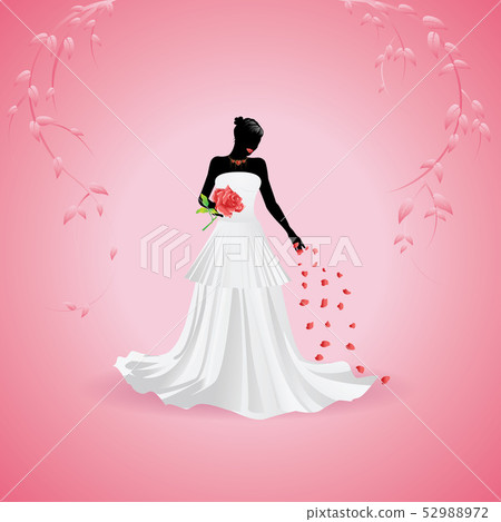 Bride silhouette Bride silhouette 52988972