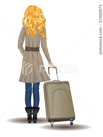 Blonde Woman with Suitcase Blonde Woman with Suitcase 52988973
