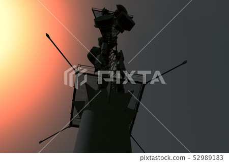 5G Telecommunication Tower in Sunset Sunrise 3D Il 5G Telecommunication Tower in Sunset Sunrise 3D Il 52989183