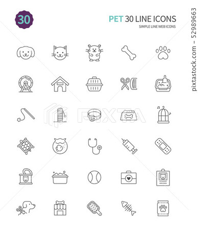 寵物線圖標 52989663