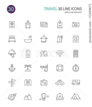 Travel Line Icon Travel Line Icon 52989671