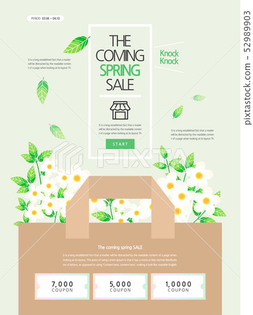 Spring event page - Stock Illustration [52989903] - PIXTA