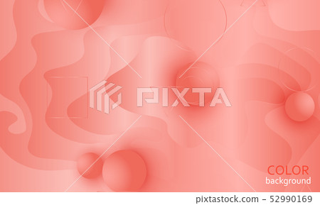 Coral color background. Fluid shapes pattern. Coral color background. Fluid shapes pattern. 52990169