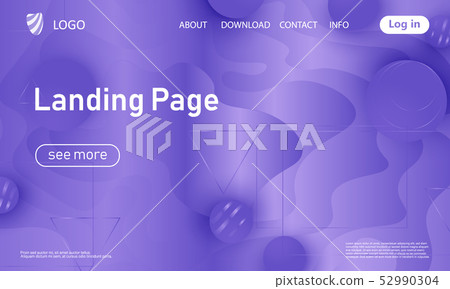 Landing page. Geometric background. 52990304