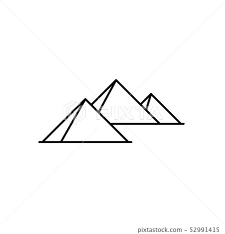 Pyramids icon vector illustration. 52991415