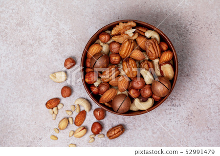 mix of different nuts mix of different nuts 52991479