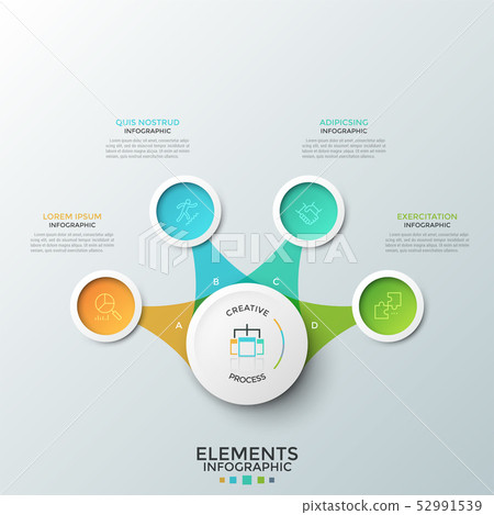 Modern Infographic Template - Stock Illustration [52991539] - PIXTA