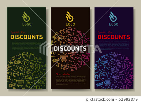 gas station store leaflet concept with logo and linear pattern gas station store leaflet concept with logo and linear pattern 52992879