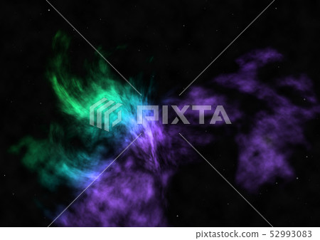 Star field in space and a nebulae. 3D rendering 52993083