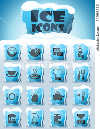 food and kitchen icon set 52994816