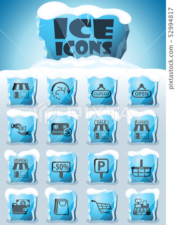 shop icon set 52994817