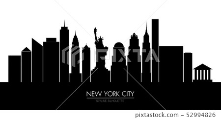 New York city skyline silhouette New York city skyline silhouette 52994826