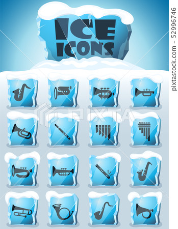 wind instruments icon set wind instruments icon set 52996746