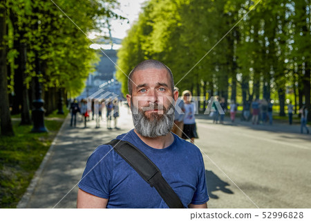Portrait of 43 years old serious man. 52996828