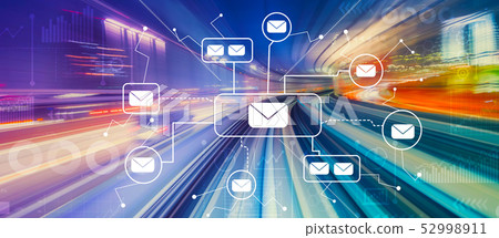 Emails with high speed motion blur 52998911